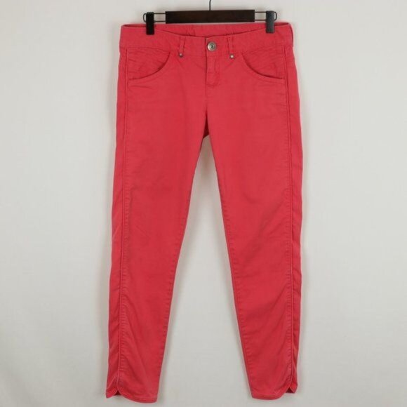 Athleta Kaleidoscope Women's Size 2 Pink Stretch Mid Rise Ankle Skinny Pants - Picture 1 of 10